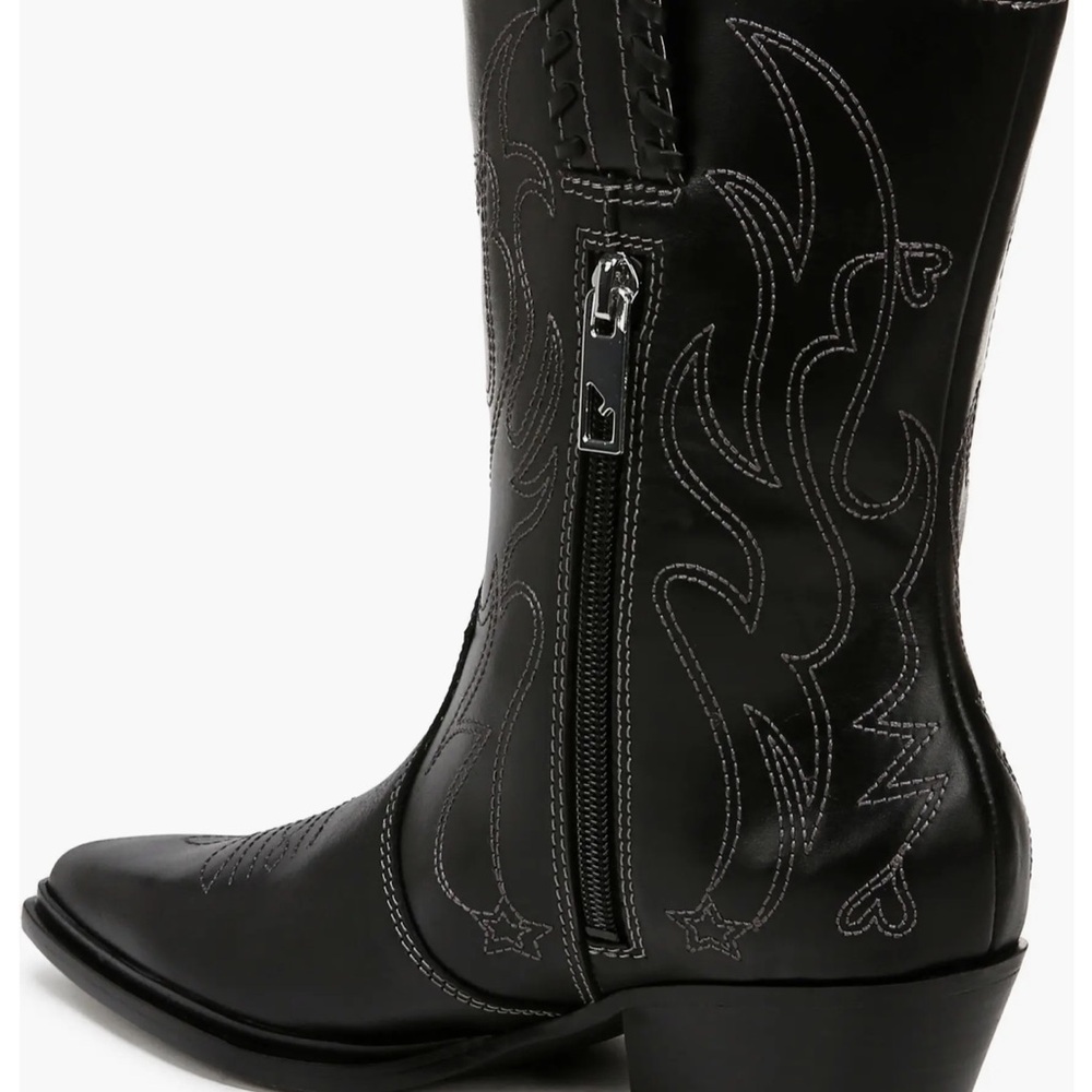 Franco Sarto Black Heeled Boots - Picture 6 of 8